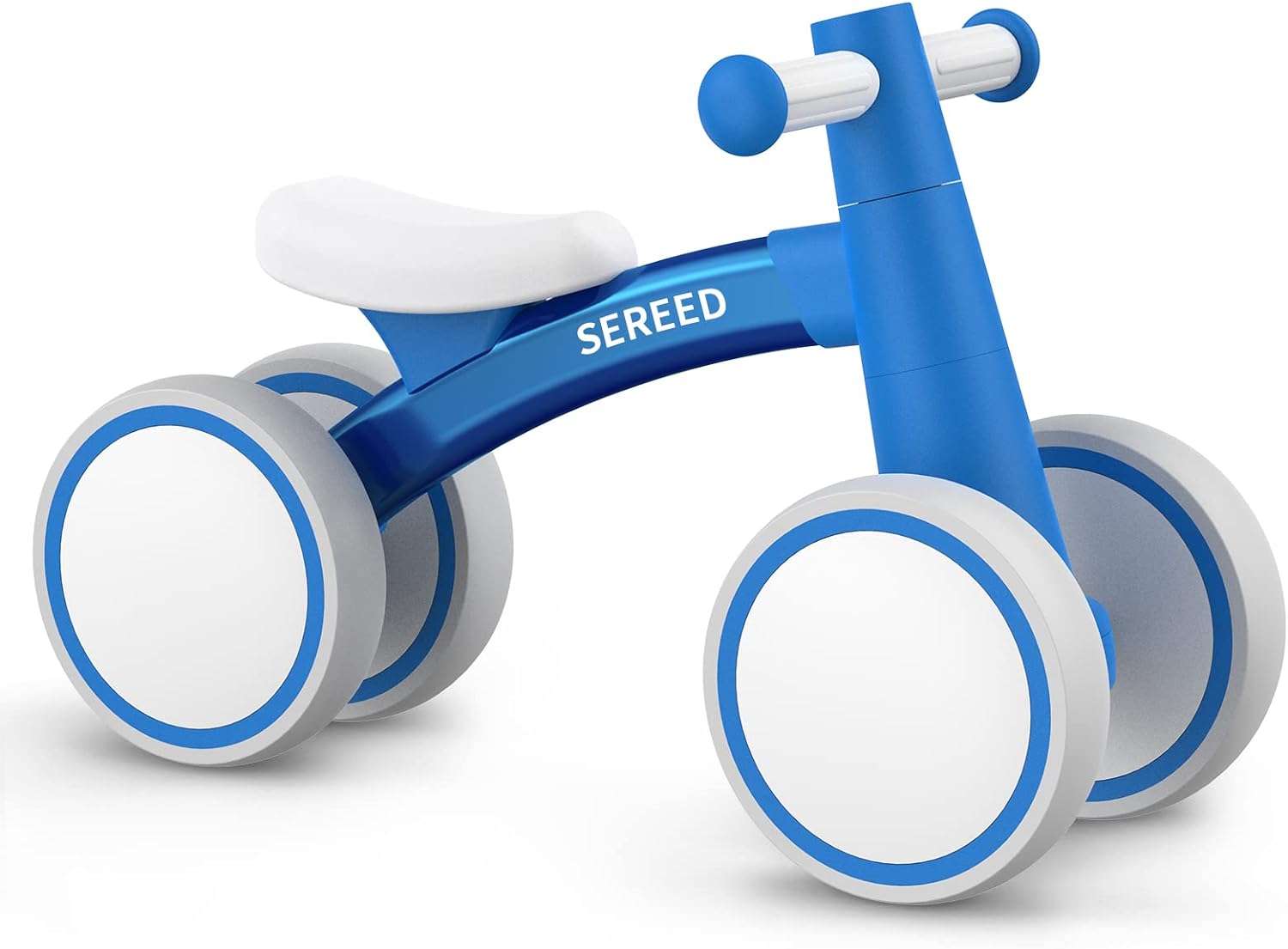 SEREED Baby Balance Bike for 1 Year Old Boys Girls 12-24 Month Toddler Balance Bike, 4 Wheels Toddler First Bike, First Birthday Gifts