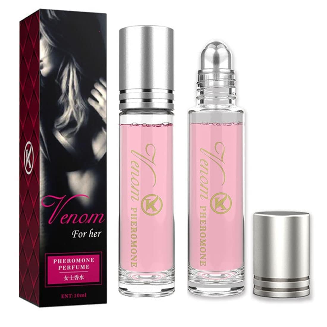 Women Pheromone Perfume - Long-lasting and Addictive Personal Roll-on Pheromone Perfume Oil Fragrance - Cologne for Women to Attract Men (Pack of 2)