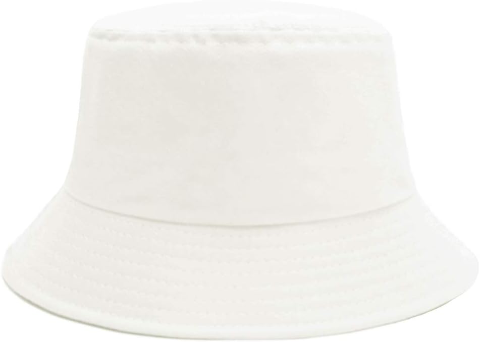 Sydbecs Bucket Hat for Women Men, Reversible Cotton Summer Sun Beach Cap Solid Color Style