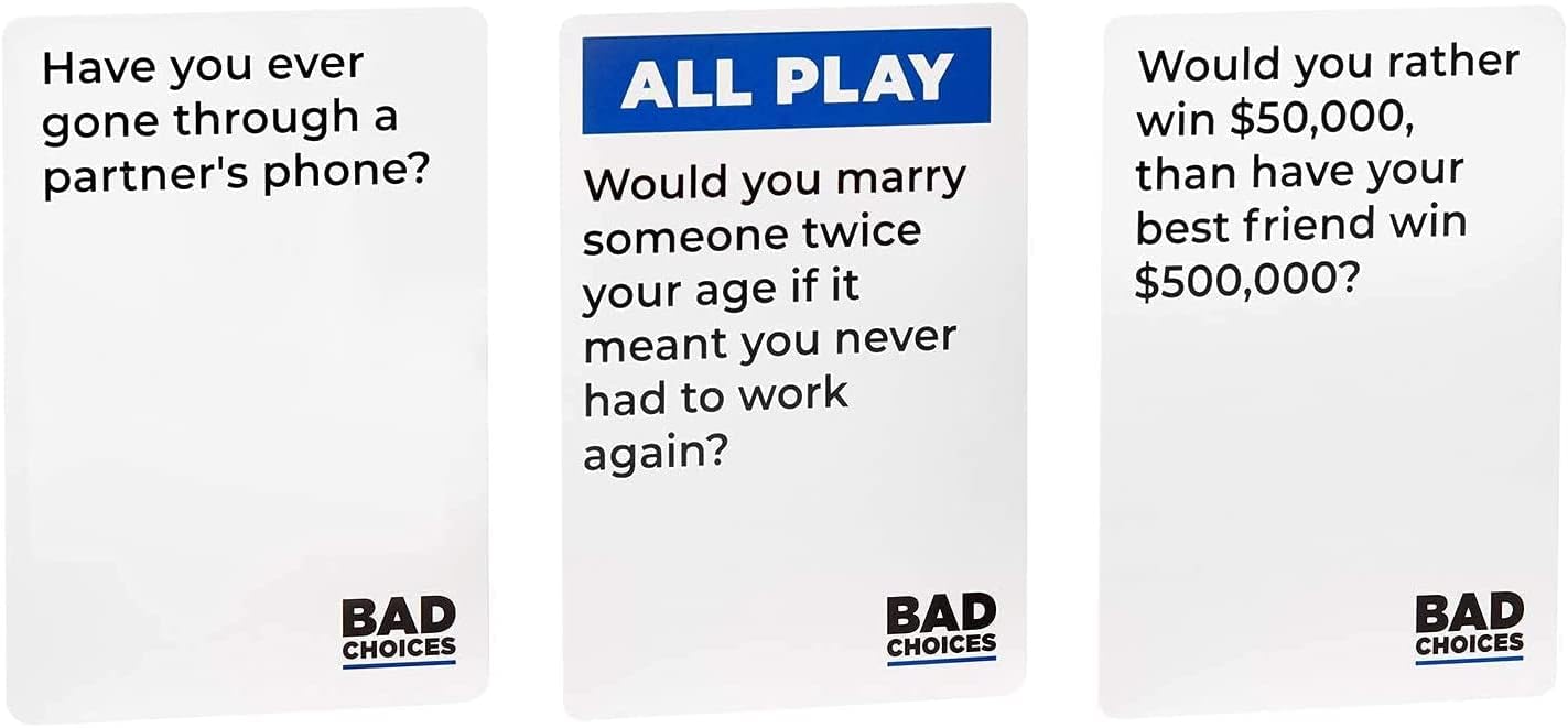 BAD CHOICES Party Game + After Dark Edition Set - Hilarious Adult Card Game for Friends, Fun Parties and Board Games Night with Your Group