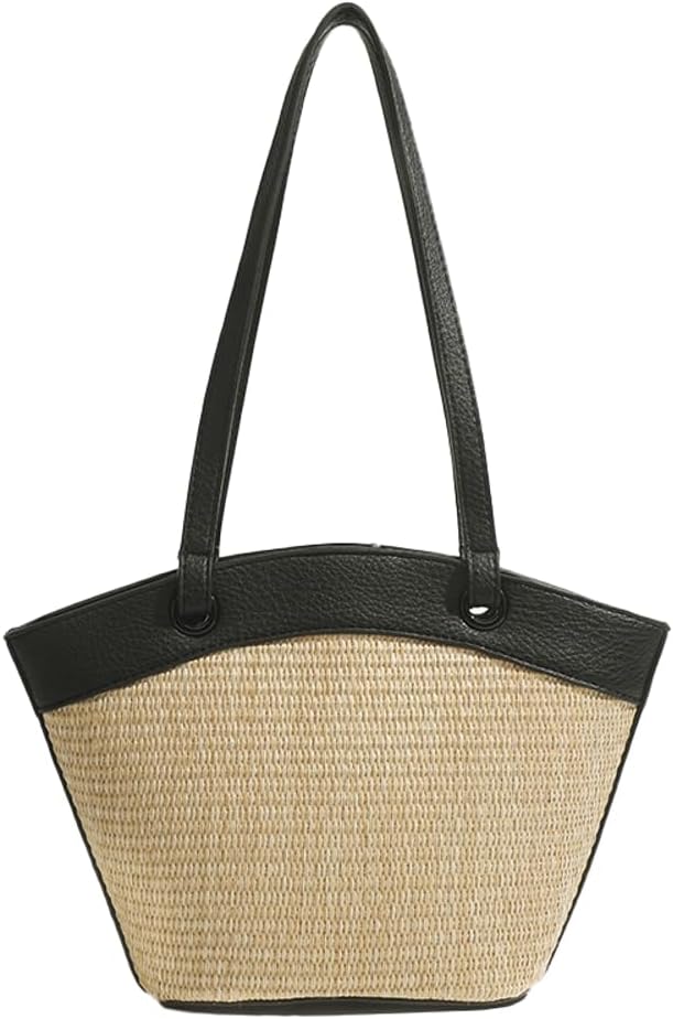 Straw Bag for Women Straw Beach Bag Tote Bag French Retro Shoulder Bag Handbag Summer Woven Hobo Bag 2024 Travel Tote Bags