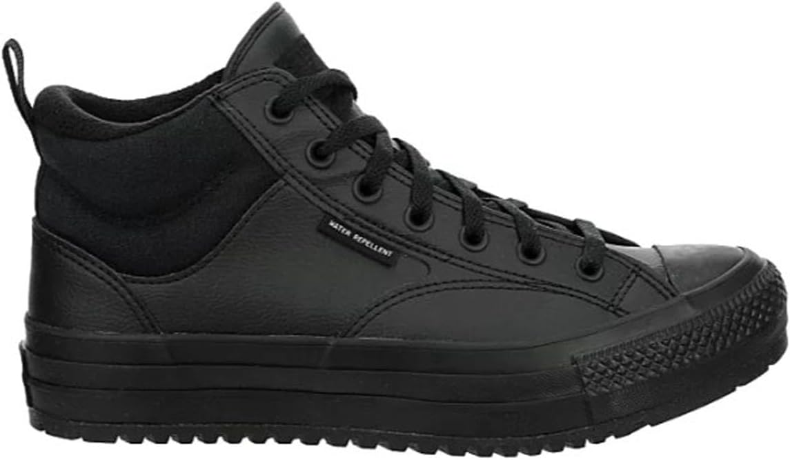 Converse Unisex Chuck Taylor All Star Malden Street Mid High Sneaker Boot Leather - Lace up Closure Style - Black