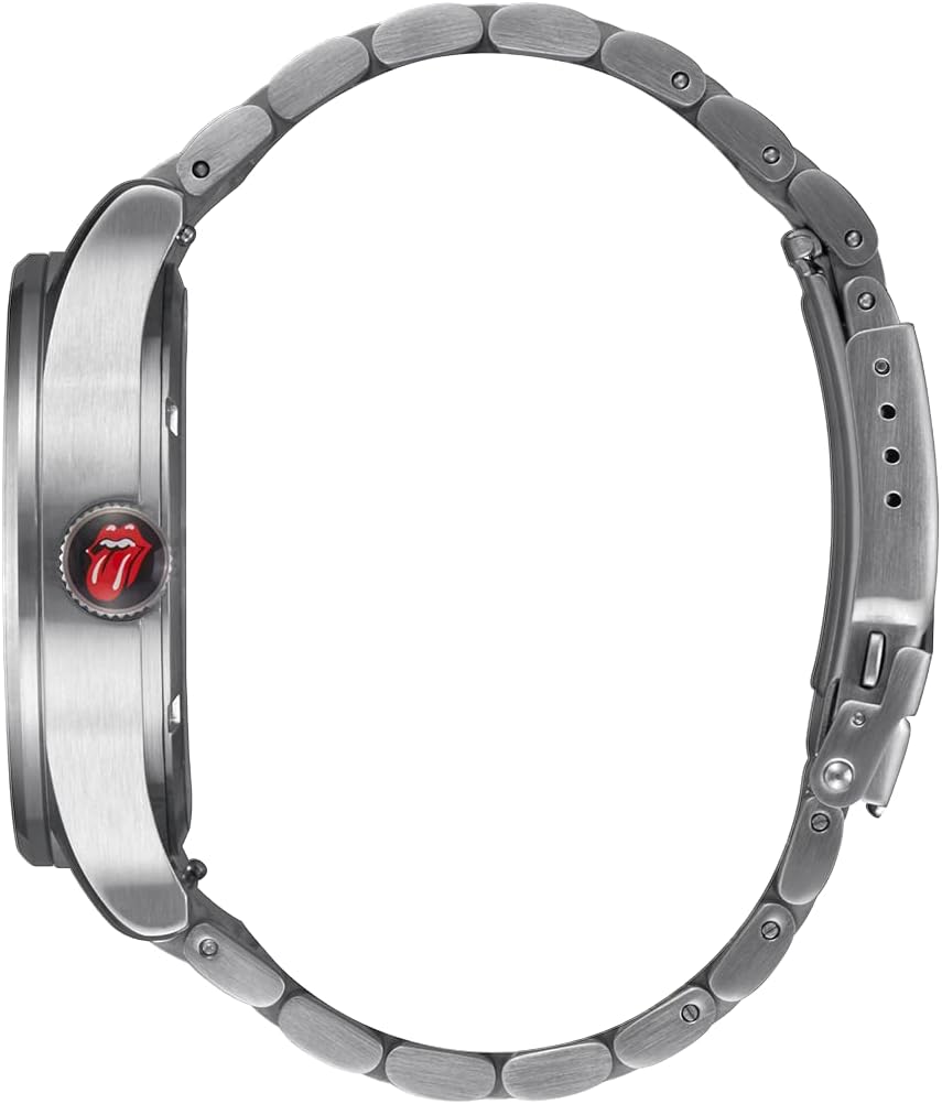 NIXON x Rolling Stones Sentry Stainless Steel A1353 - Red - 100m Water Resistant Men's Analog Classic Watch (42mm Watch Face, 23mm-20mm Stainless Steel Band)