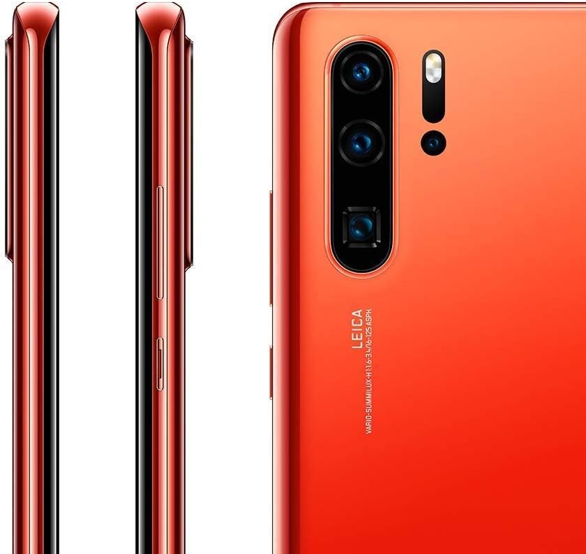 Huawei P30 Pro Dual/Hybrid-SIM 128GB VOG-L29 (GSM Only, No CDMA) Factory Unlocked 4G/LTE Smartphone - International Version (Amber Sunrise)