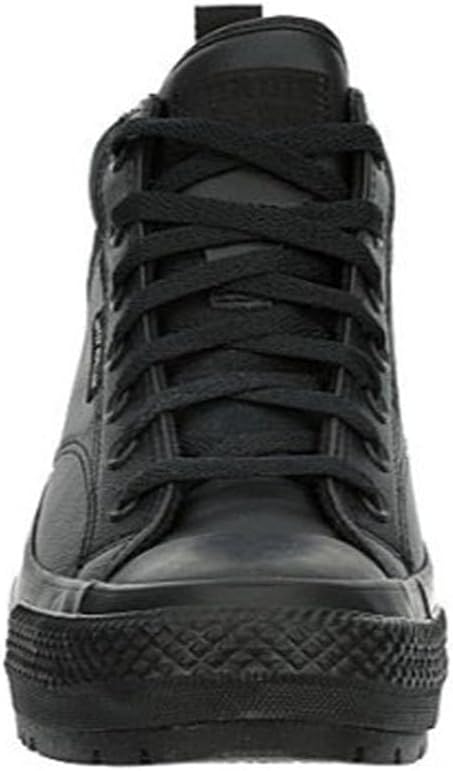 Converse Unisex Chuck Taylor All Star Malden Street Mid High Sneaker Boot Leather - Lace up Closure Style - Black