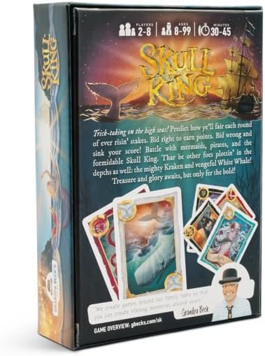 Grandpa Beck's Games Skull King - The Ultimate Pirate Trick Taking Game | from The Creators of Cover Your Assets & Cover Your Kingdom | 2-8 Players 8+