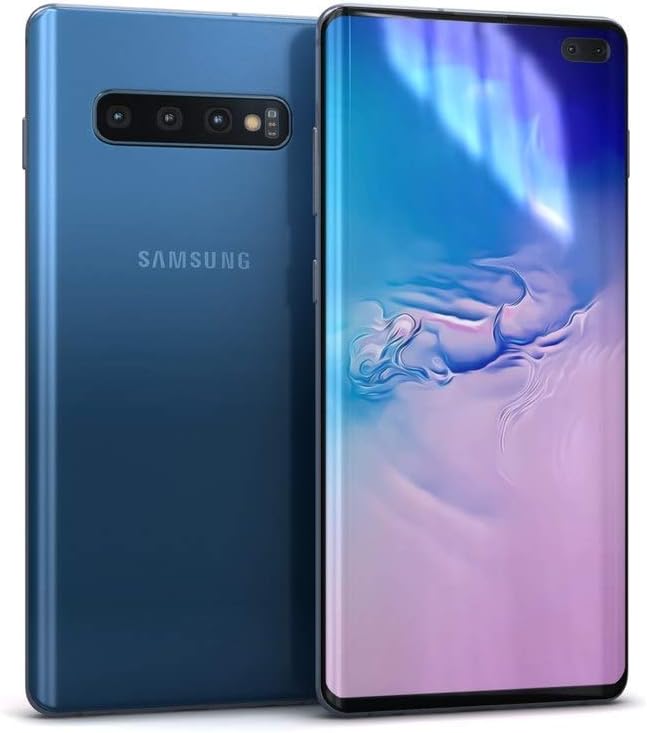 Samsung Galaxy S10+ Plus 128GB+8GB RAM SM-G975F/DS Dual Sim 6.4" LTE Factory Unlocked Smartphone International Model No-Warranty (Prism Blue)