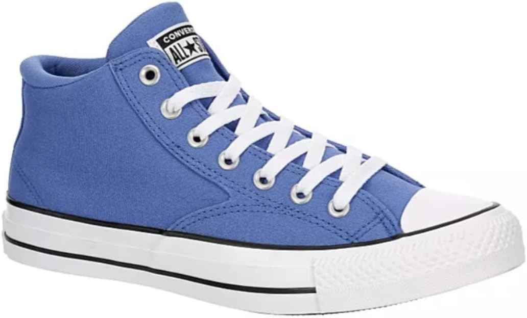 Converse Unisex Chuck Taylor All Star Malden Street Mid High Canvas Sneaker - Lace up Closure Style - Ancestral Blue/White/Black 13