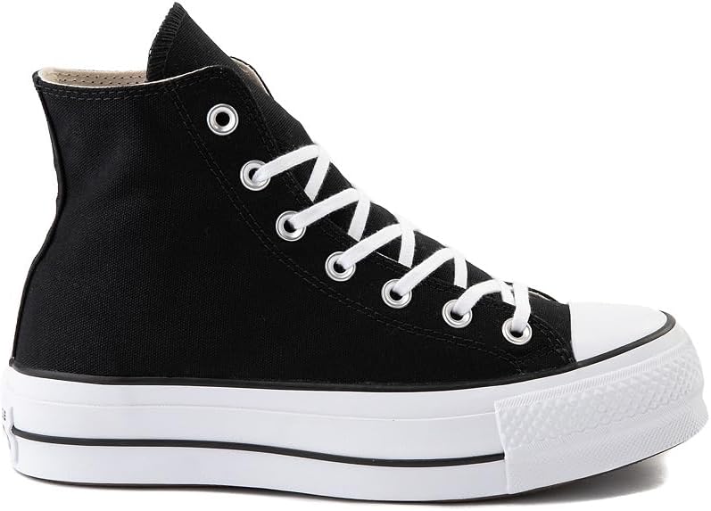 Converse Womens' Chuck Taylor All Star Hi Top Lift Platform Sneakers, Black/White/White, Size 8