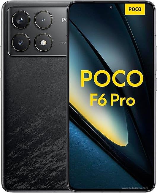 Xiaomi Poco F6 PRO 5G + 4G LTE 512GB + 12GB Global Version Unlocked 6.67" 120Hz 50Mp Triple Camera (Tmobile Mint Tello & Global) + (w/Fast Car 51W Bundle) (Black Global ROM)