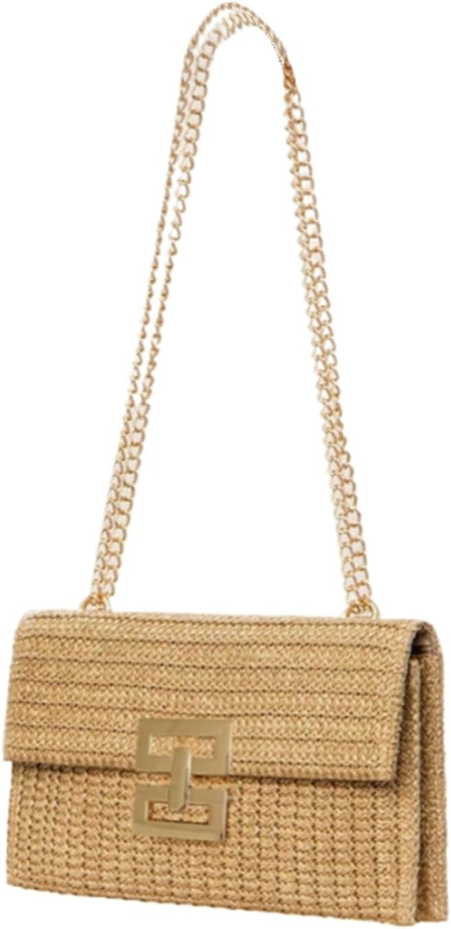 Summer Straw Clutch Bag Straw Crossbody Bags for Women Hand Woven Straw Purse Beach Hobo Bag 2024