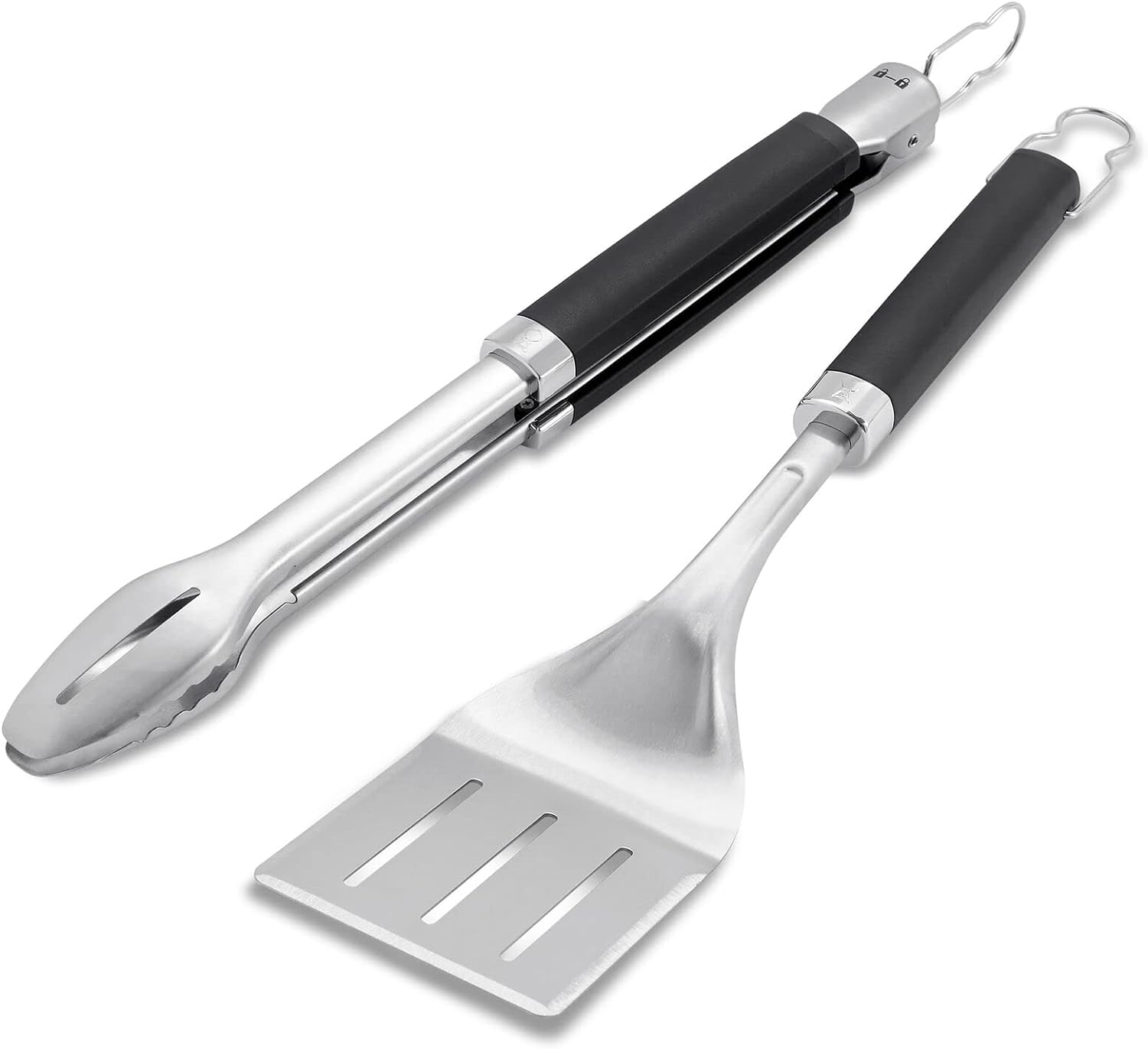 Weber Precision Tongs & Spatula Grilling Tool Set, Stainless Steel