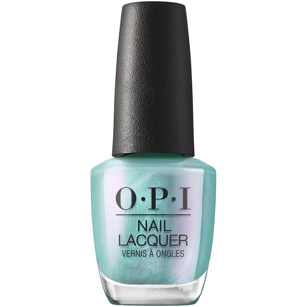 OPI Nail Lacquer, Sheer & Soft Pearl Finish Blue Nail Polish, Up to 7 Days of Wear, Chip Resistant & Fast Drying, Fall 2023 Collection, Big Zodiac Energy, Pisces the Future, 0.5 fl oz