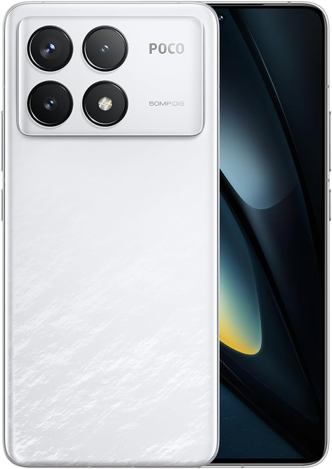 Xiaomi Poco F6 PRO 5G + 4G LTE 512GB + 12GB Global Version Unlocked 6.67" 120Hz 50Mp Triple Camera (Tmobile Mint Tello & Global) + (w/Fast Car 51W Bundle) (White (Global ROM))