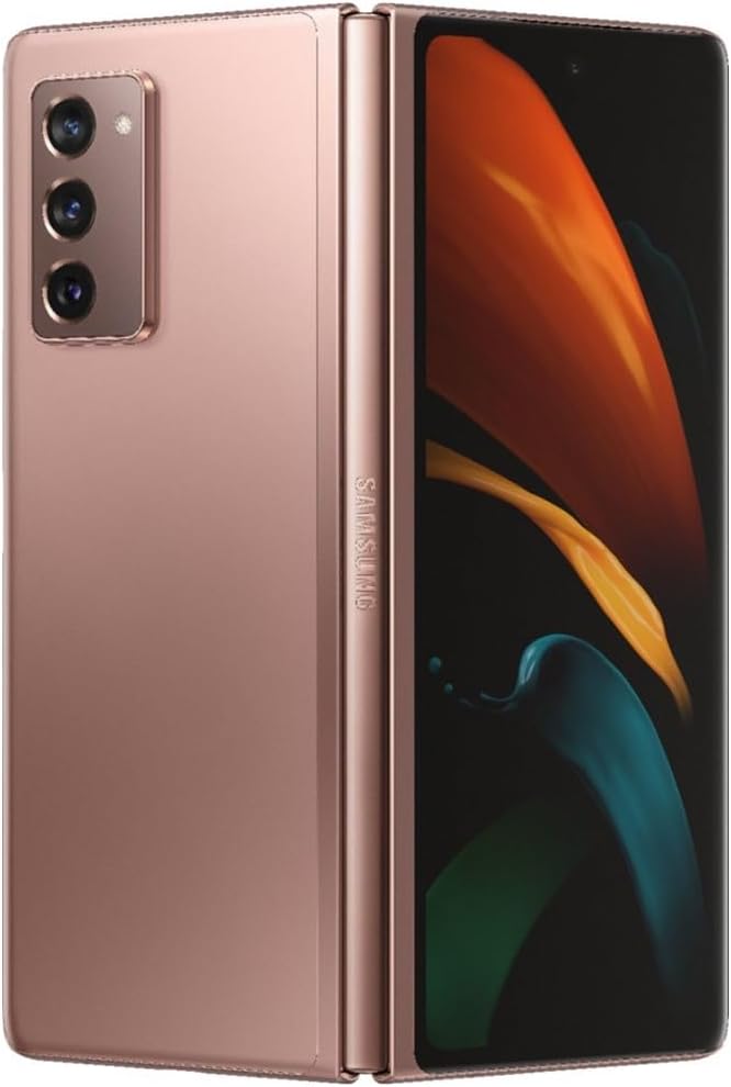 Samsung Electronics Galaxy Z Fold 2 5G | Factory Unlocked Android Cell Phone | 256GB Storage | US Version Smartphone Tablet | 2-in-1 Refined Design, Flex Mode | Mystic Bronze (Renewed)