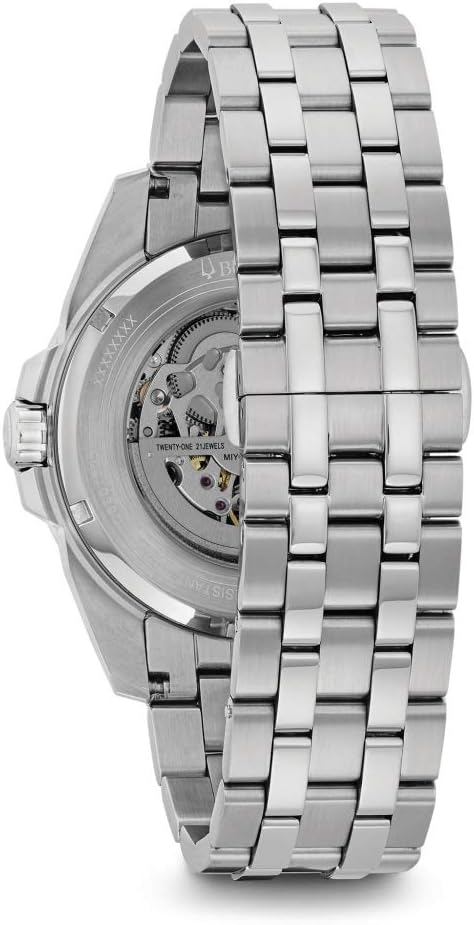 Bulova Men's Classic Sutton 3-Hand 21-Jewel Automatic Watch, 42 Hour Power Reserve, Skeleton Dial, Luminous Hands, 100M Water Resistant, 43mm