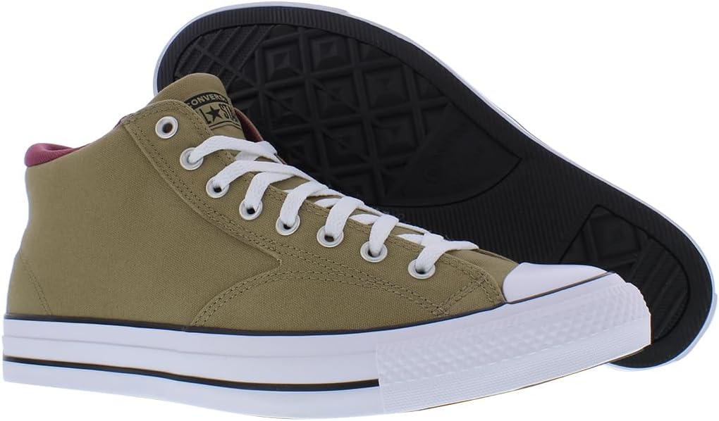 Converse Unisex Chuck Taylor All Star Malden Street Mid High Canvas Sneaker - Lace up Closure Style - Roasted/Cherry Vison/Black