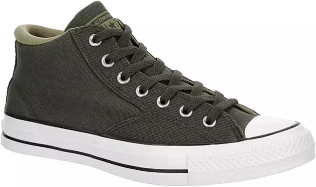 Converse Unisex Chuck Taylor All Star Malden Mid Canvas Sneaker - Lace up Closure Style - Cave Green/Mosy Sloth