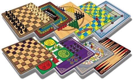 Merchant Ambassador: Classic Games, Enjoy 100 Different Games, Includes 5 Double-Sided Playing Boards, Fun for Children and Adults, For Ages 3 and up