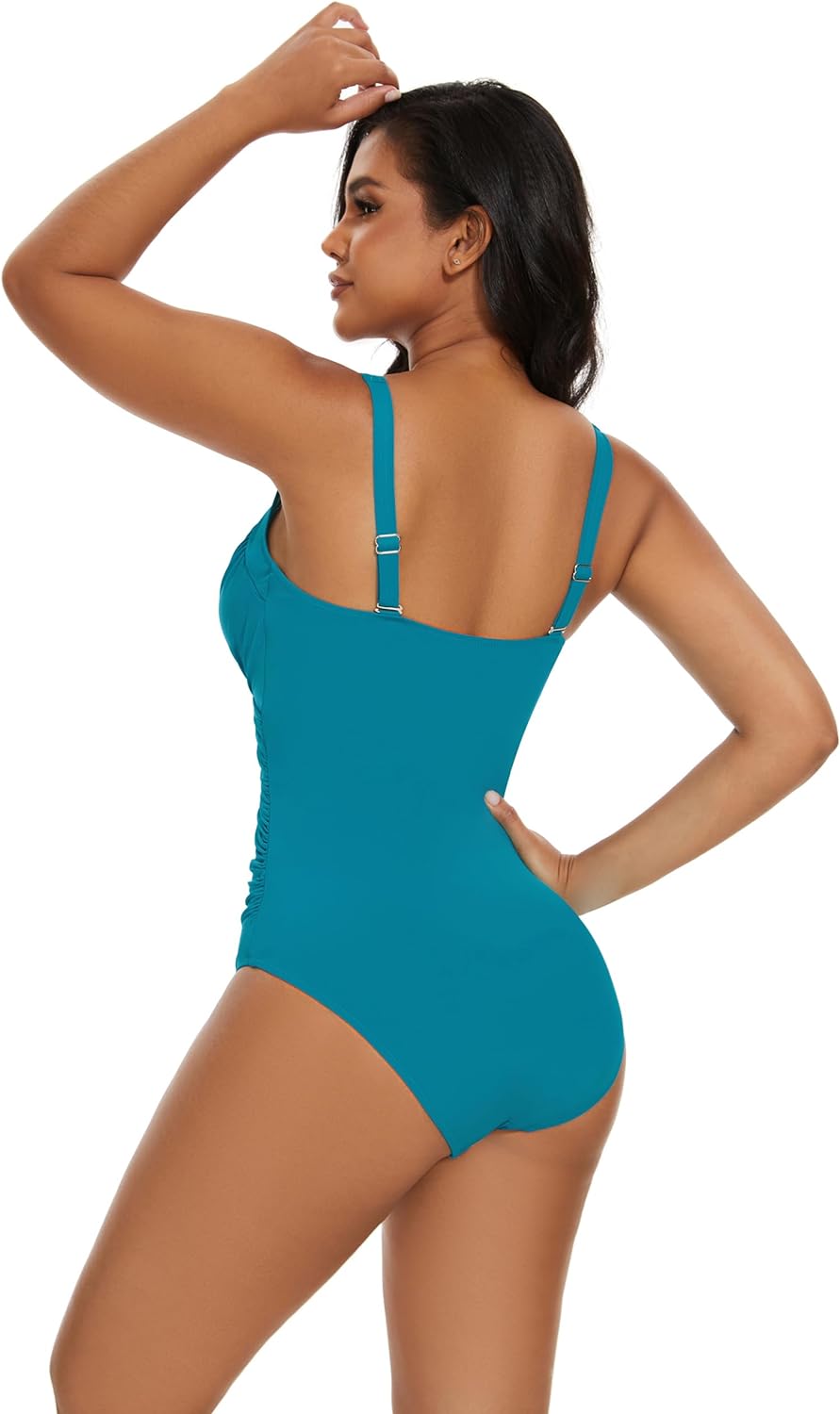 Plus Size Swimsuit for Women One Piece Bathing Suit Ruched Tummy Control Adjustable Swimwear