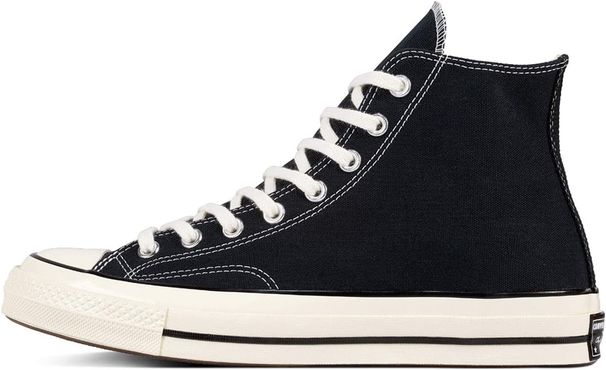 Converse Men's Chuck Taylor 70 Hi Top, Black/Black/Egret, Size 12