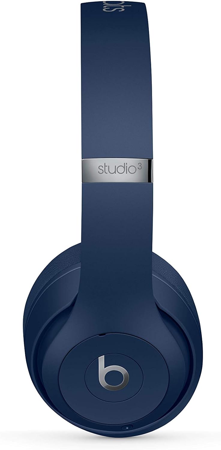 Beats Studio3 Wireless Noise Cancelling On-Ear Headphones - Apple W1 Headphone Chip, Class 1 Bluetooth, Active Noise Cancelling, 22 Hours Of Listening Time - Blue (Previous Model)