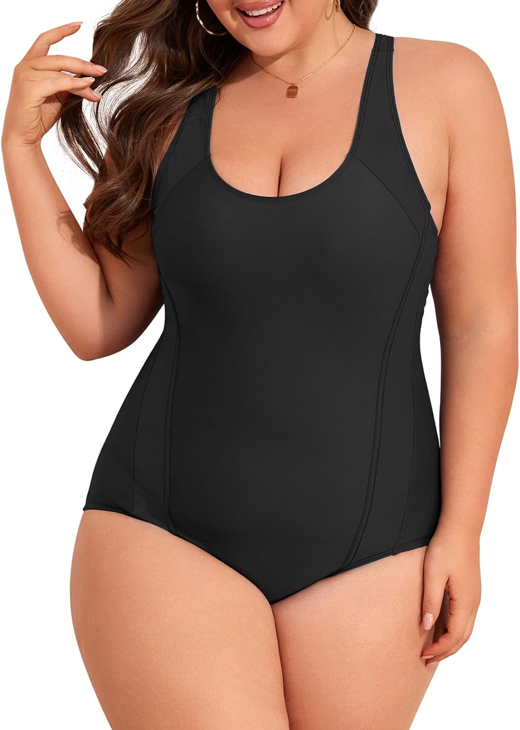 Century Star Plus Size Swimsuits for Women One Piece Tummy Control Bathing Suit for Women Athletic Full Coverage Swimwear