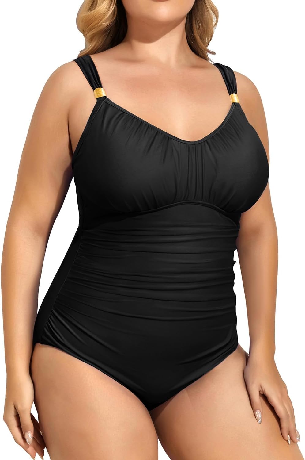 Aqua Eve Plus Size Swimsuit for Women Tummy Control One Piece Bathing Suit Vintage Swimwear