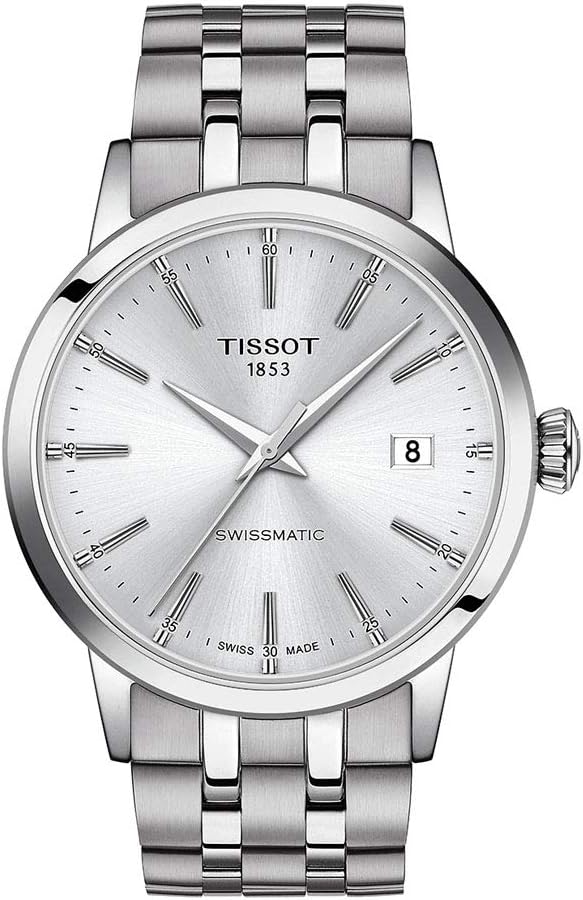 Tissot mens Classic Dream Stainless Steel Dress Watch Grey T1294071103100