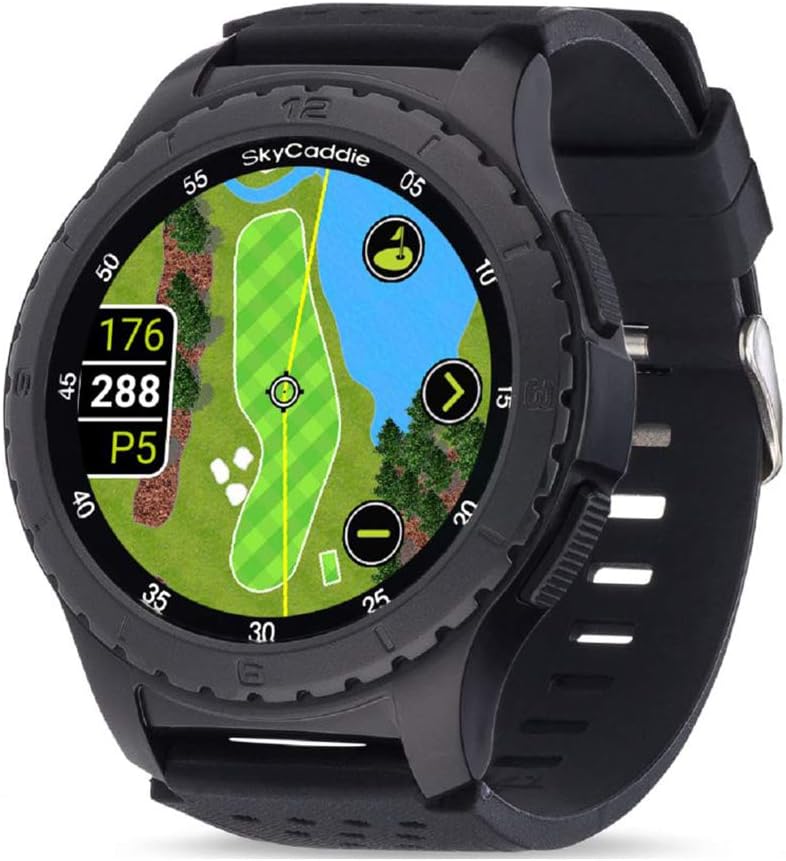 SkyCaddie LX5 Golf GPS Watch - Touchscreen Golf Range Finder & Shot Tracker Smartwatch w/ 35K Courses, IntelliGreen, Holevue, & Digital Scorecard - Bundle with PlayBetter Portable Charger