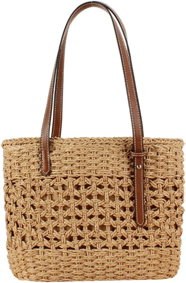 Womens Straw Tote Bag Handbag Summer Straw Beach Bag Hobo Bag Purse Handwoven Straw Bag Shoulder Bag Top Handle Bags 2024