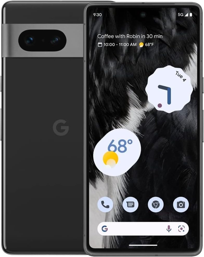 Google Pixel 7 5G, US Version, 128GB, Obsidian - Unlocked (Renewed Premium)