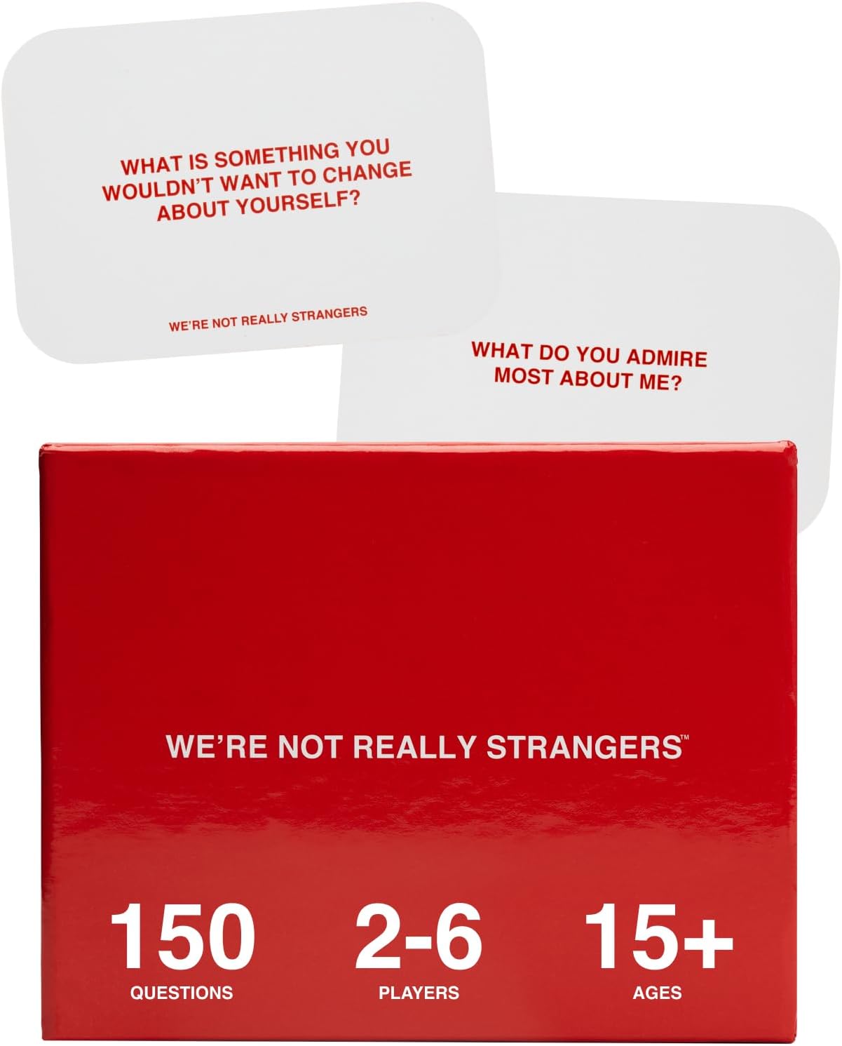 WE'RE NOT REALLY STRANGERS Card Game - 150 Conversation Cards for Adults, Teens, Couples, & Strangers - Fun Family Party Card Game & Icebreaker for Game Night or Date Night, Ages 15+, 2-6 Players