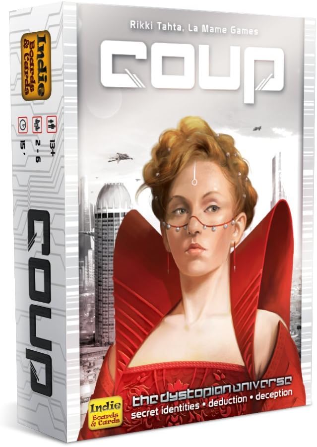 Coup - The Fast, Fun Bluffing Party Game for 2-6 Players. Perfect for Family Game Night with your Teens or Friends. Can you get away with your bluff? Over 1 Million copies sold!