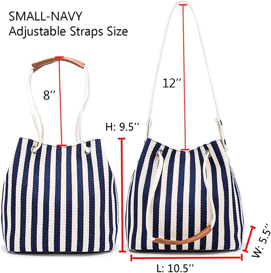 Women's Canvas Tote Bags Small Medium Shoulder Bag Daily Working Handbag for Holiday Travel Pool