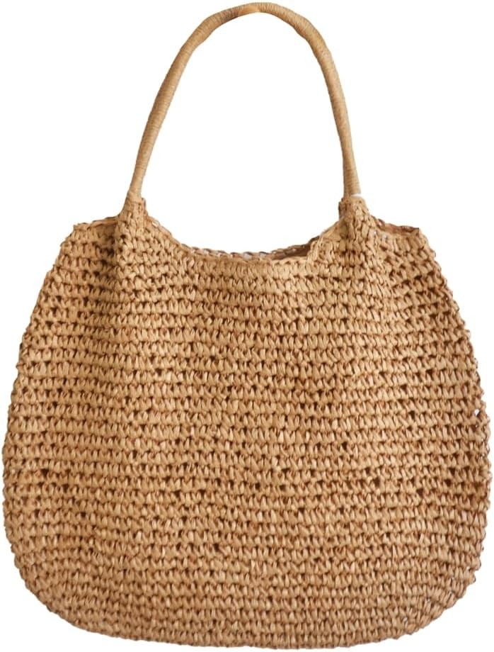 Lightweight Straw Bag for Women, Straw Beach Bag Tote Bag, Large Woven Tote Straw Bags, Summer Beach Rattan Hobo Handbag 2024