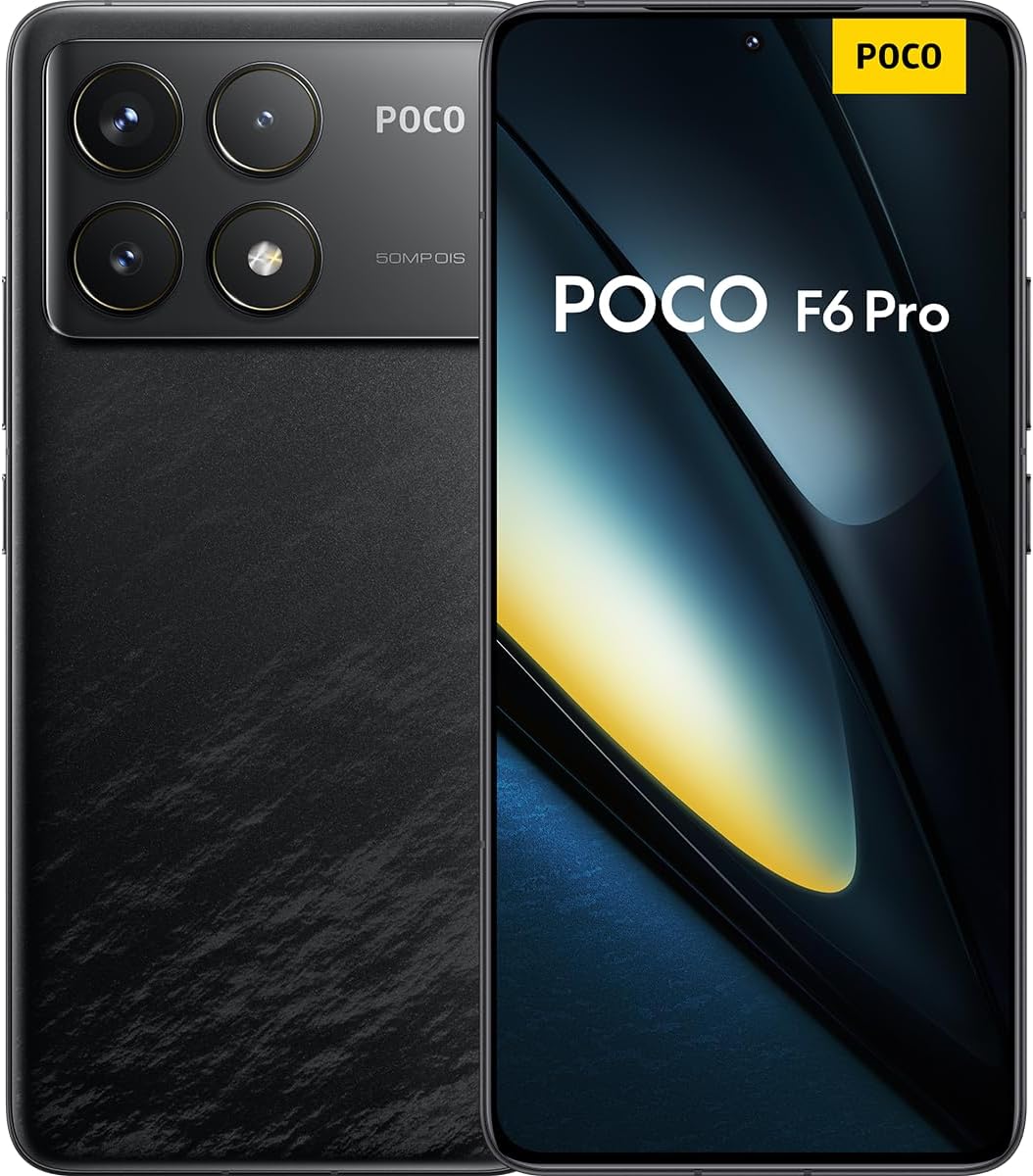 Xiaomi Poco F6 PRO 5G + 4G LTE 256GB + 12GB Global Version Unlocked 6.67" 120Hz 50Mp Triple Camera (Tmobile Mint Tello & Global) + (w/Fast Car 51W Bundle) (Black Global ROM)