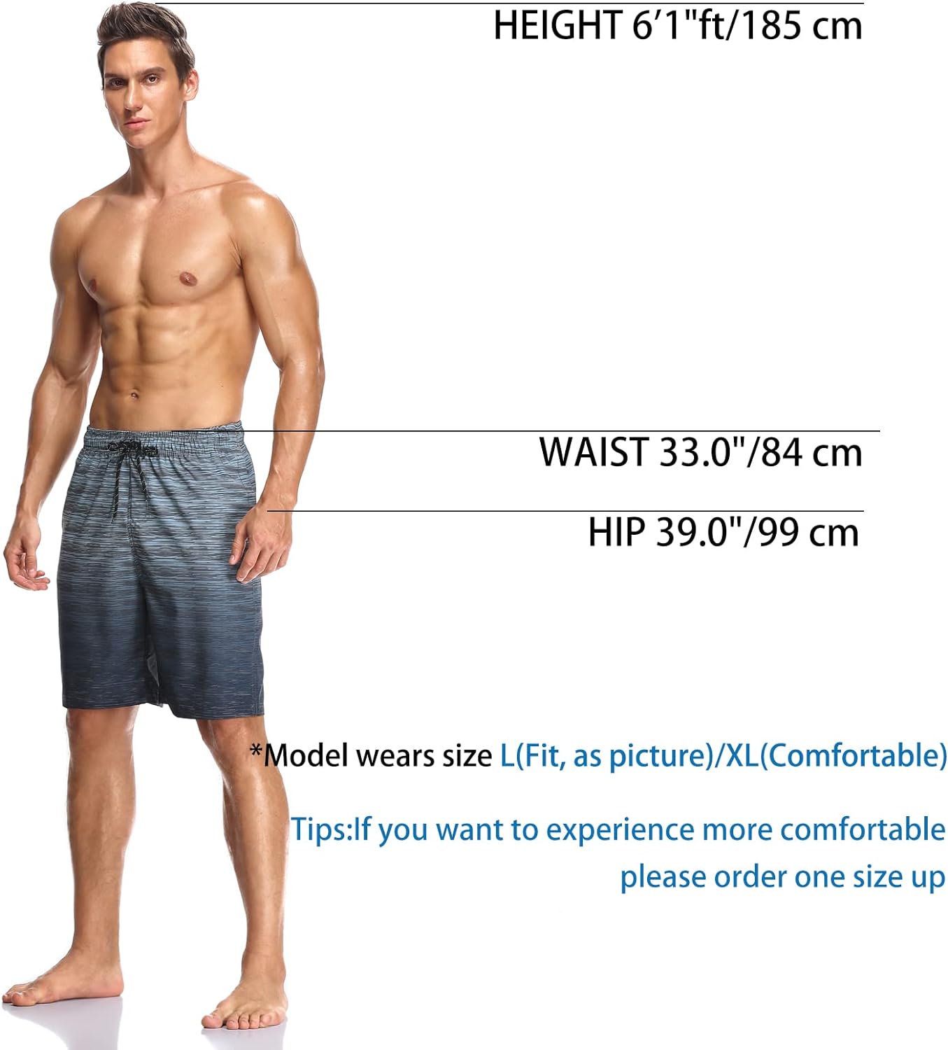 Flytop Mens Swim Trunks Quick Dry Board Shorts with Zipper Pockets Bathing Suit