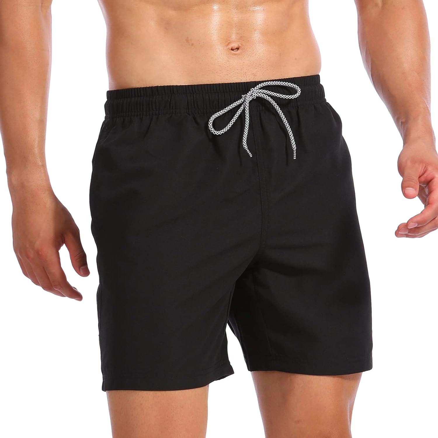 Biwisy Mens Swim Trunks Quick Dry Swim Shorts with Mesh Lining Funny Beach Shorts