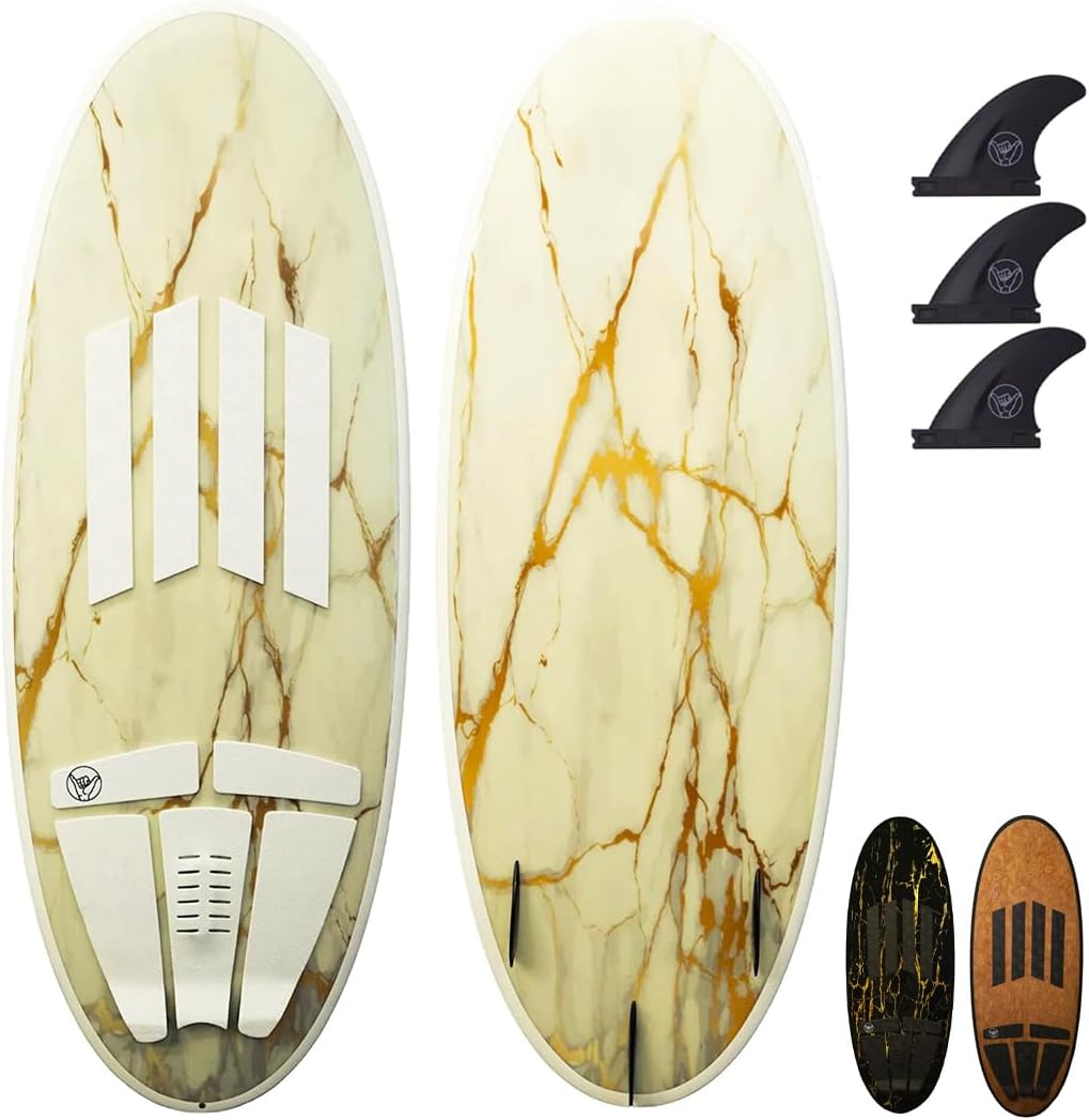 South Bay Board Co. - 63” / 54" / 52" Wakesurf Board - Best Performance Wake Surfboards for Kids & Adults - Durable Compressed Fiberglassed Wake Surf Board - Pre-Installed Wax-Free Foam Traction