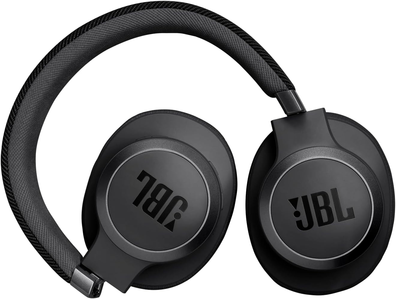 JBL Live 770NC - Wireless Over-Ear Headphones with True Adaptive Noise Cancelling with Smart Ambient, Up to 65 Hours of Battery Life, Comfort-fit Fabric Headband & Carrying Pouch (Black)