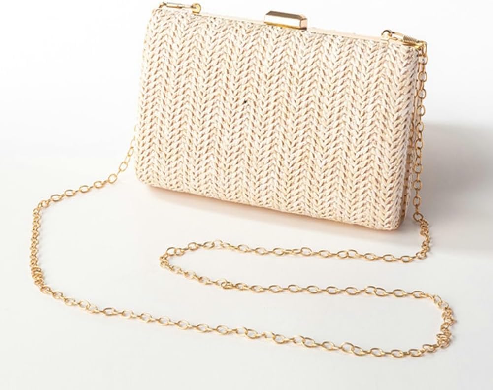 Straw Shoulder Bag Beach Bags For Women Rattan Purses Wicker Handbags Summer Straw Crossbody Bag Casual Handbag Purse 2024