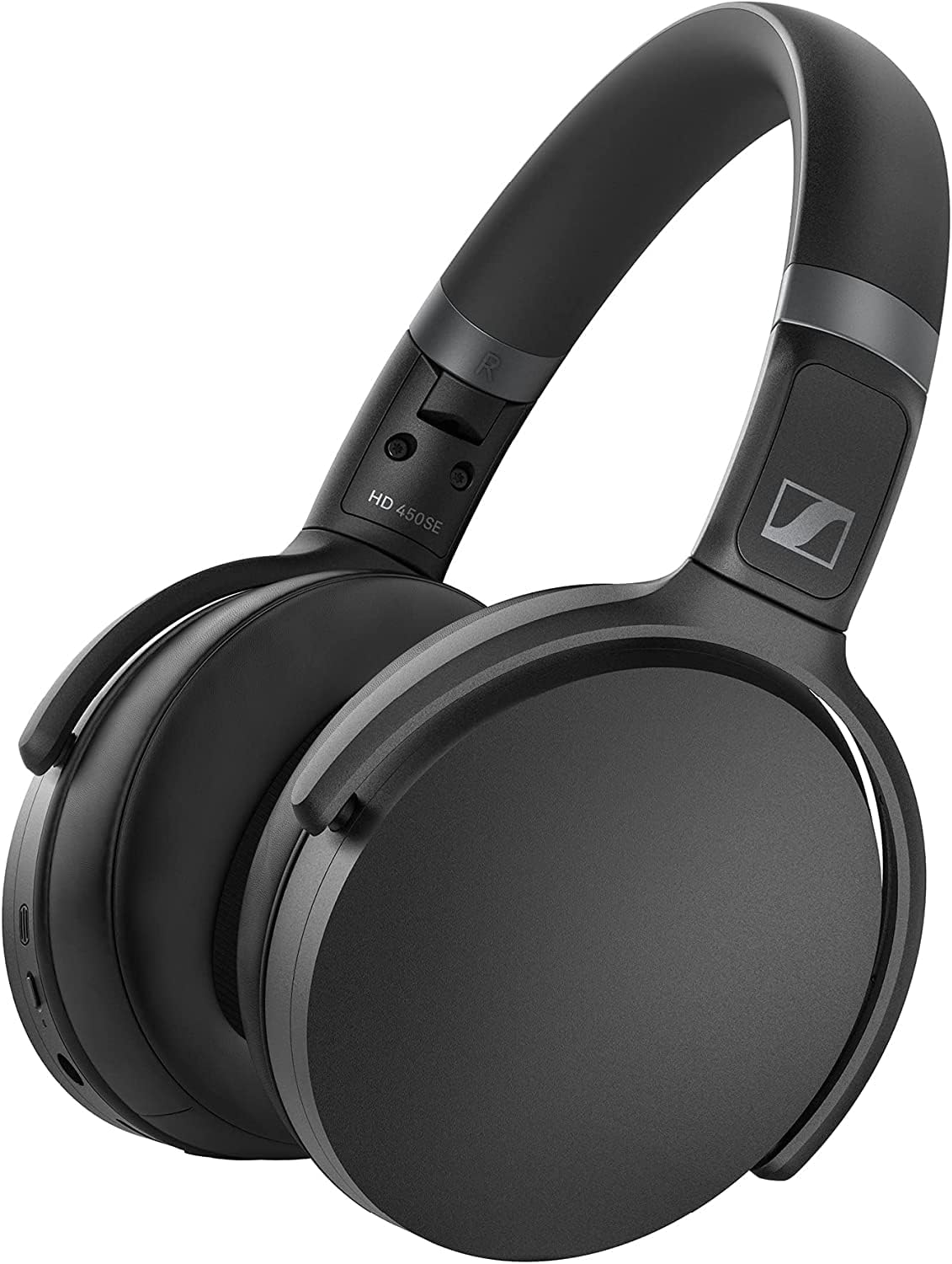 Sennheiser Consumer Audio HD 450SE Black Bluetooth 5.0 Wireless Headphone with Alexa Built-in - Active Noise Cancellation, 30-Hour Battery Life, USB-C Fast Charging, Foldable - Black