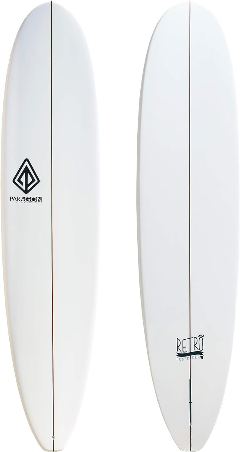 Retro Noserider Longboard | High-Performance & Fun Single Fin Long Board Surfboard for All Wave Conditions | 8'0 | 9'0