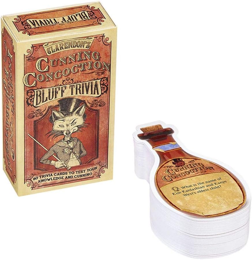 Front Porch Classics | Claredon's Cunning Concoction Vintage Bluffing Trivia Card Game for 2 or More Players, Ages 10 and Up (53514)