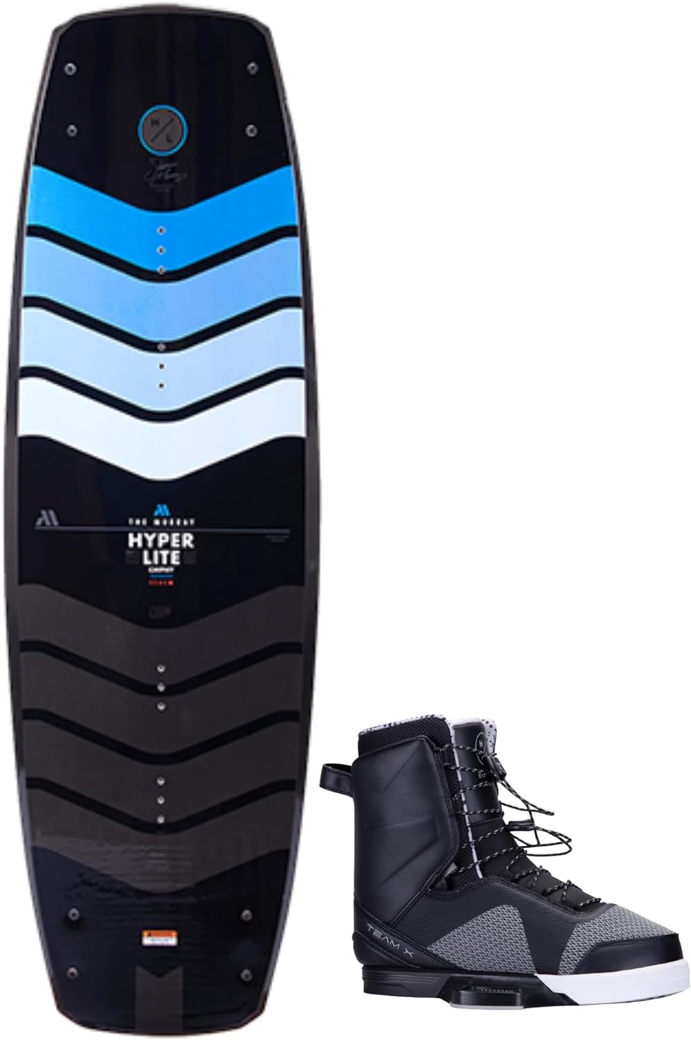 Hyperlite Murray Pro Mens Wakeboard 150 W/Team X Bindings Black/Orange 150cm/(11-12)