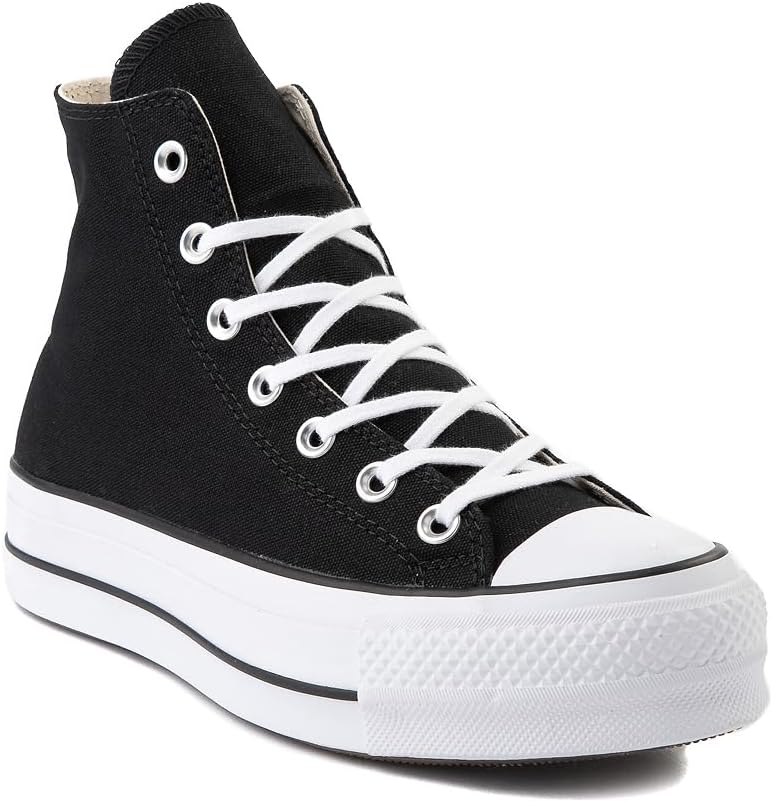 Converse Womens' Chuck Taylor All Star Hi Top Lift Platform Sneakers, Black/White/White, Size 8