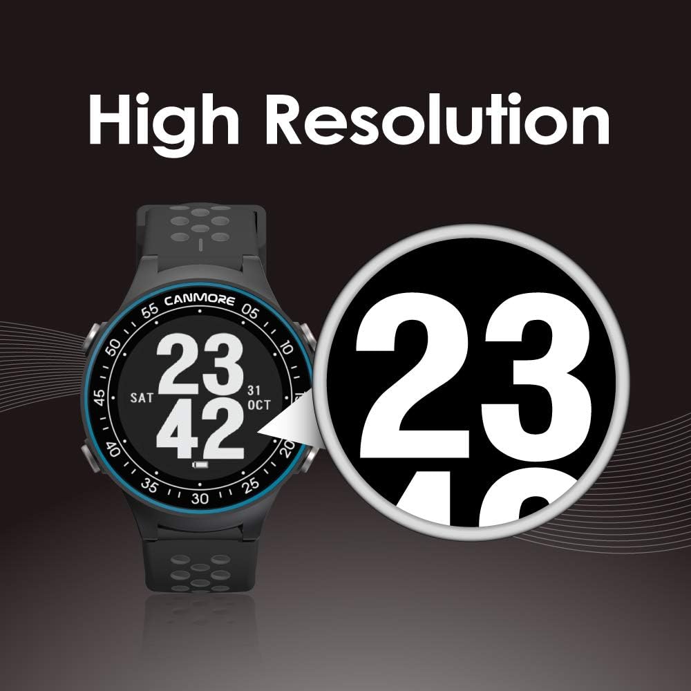 CANMORE TW410G GPS Golf Watch with Step Tracking (Blue)- 41,000+ Free Worldwide Golf Courses Preloaded - Minimalist & User Friendly