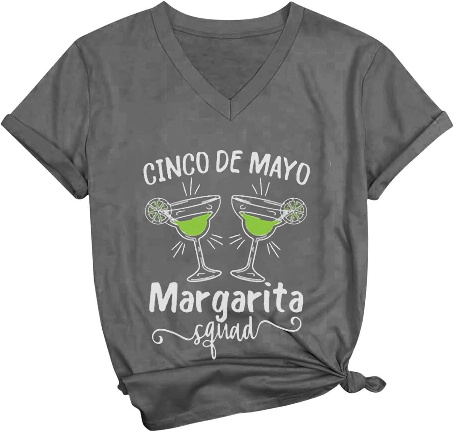 Cinco De Mayo Shirts for Women 2024 V Neck Short Sleeve Funny Cap Graphic Tees Casual Loose Mexican Festivals Tshirt