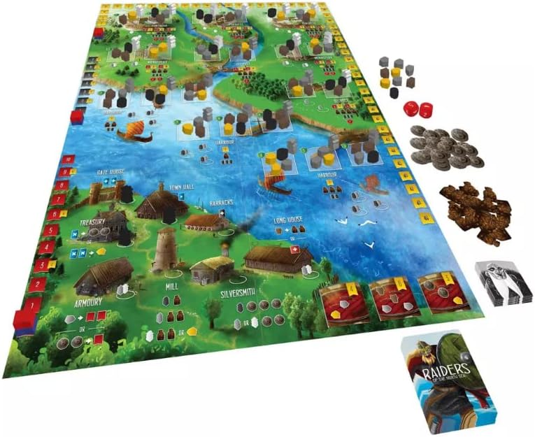 Renegade Games Studios: Raiders of The North Seas: Viking Edition, Strategy Board Game, 2 to 4 Players, 30 Minute Play Time, for Ages 12 and up